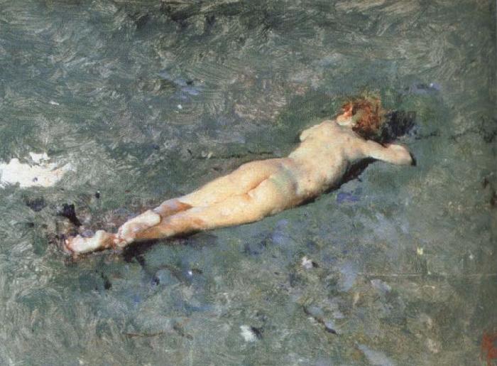Mariano Fortuny y Marsal nude on the beach at portici Norge oil painting art